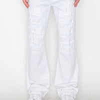 Bootcut Rip & Repair Colored Jeans